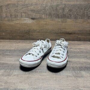 Converse Chuck Taylor All Star White Canvas Sneakers Women's Size 8